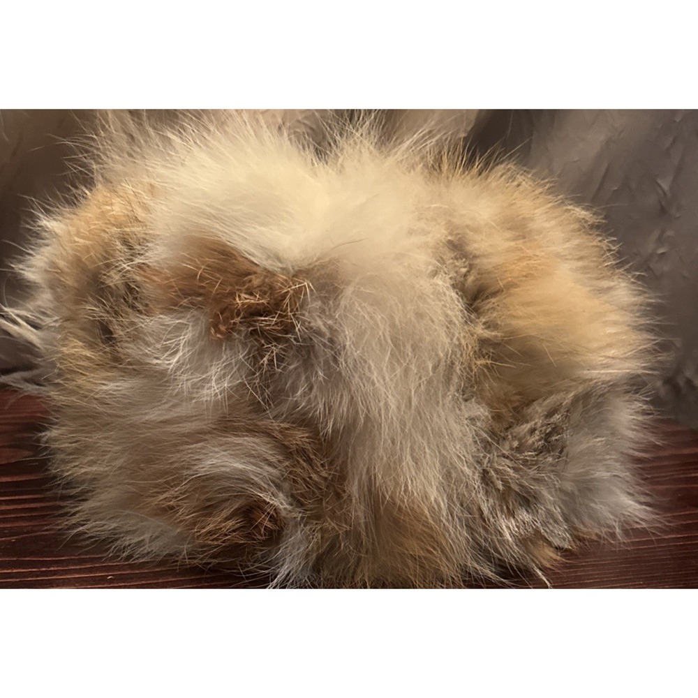 Vtg Rabbit Fur Hat Russian Style Women's Old Money Warm Cozy Luxury Winter READ